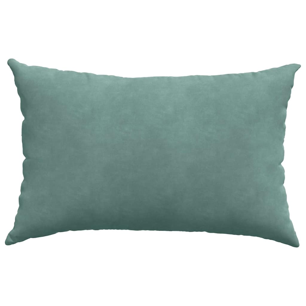 vidaXL Coussins de canapé 2 pcs Vert mer 60 x 40 cm Tissu en velours côtelé