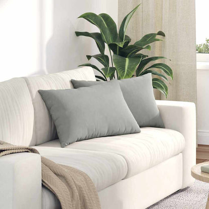 vidaXL Coussins de canapé 2 pcs Gris clair 60 x 40 cm Tissu