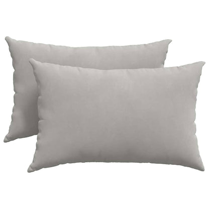 vidaXL Coussins de canapé 2 pcs Gris clair 60 x 40 cm Tissu