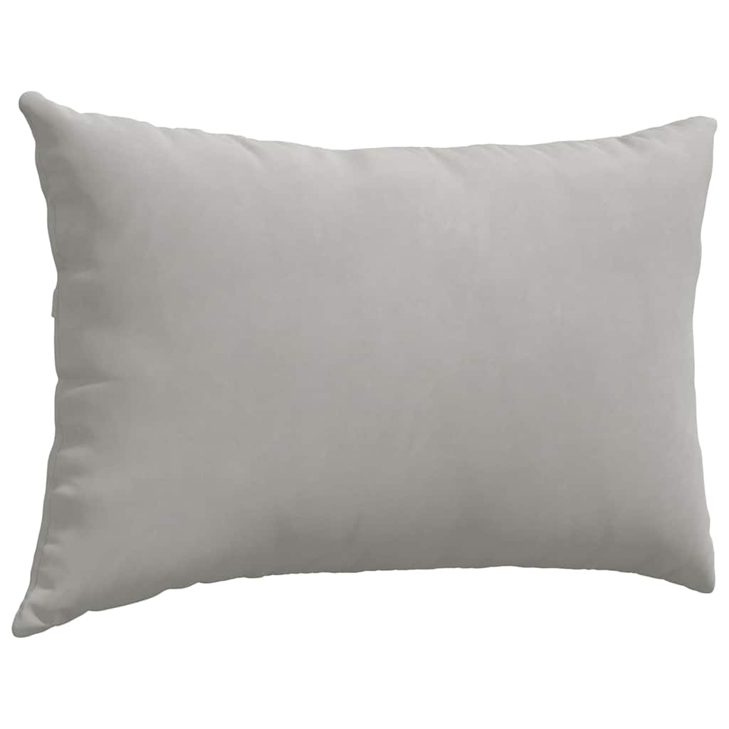 vidaXL Coussins de canapé 2 pcs Gris clair 60 x 40 cm Tissu