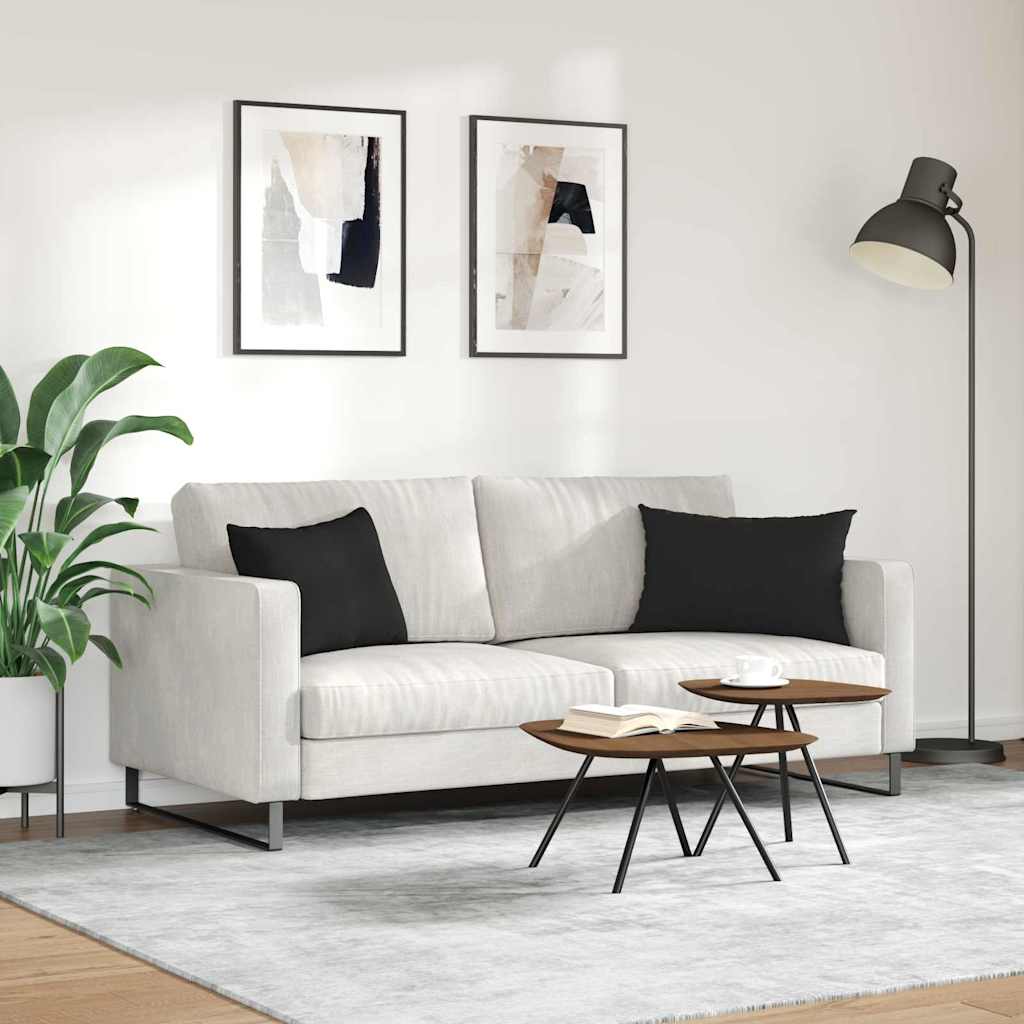 vidaXL Coussins de canapé 2 pcs Noir 60 x 40 cm Tissu