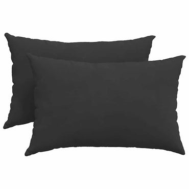 vidaXL Coussins de canapé 2 pcs Noir 60 x 40 cm Tissu