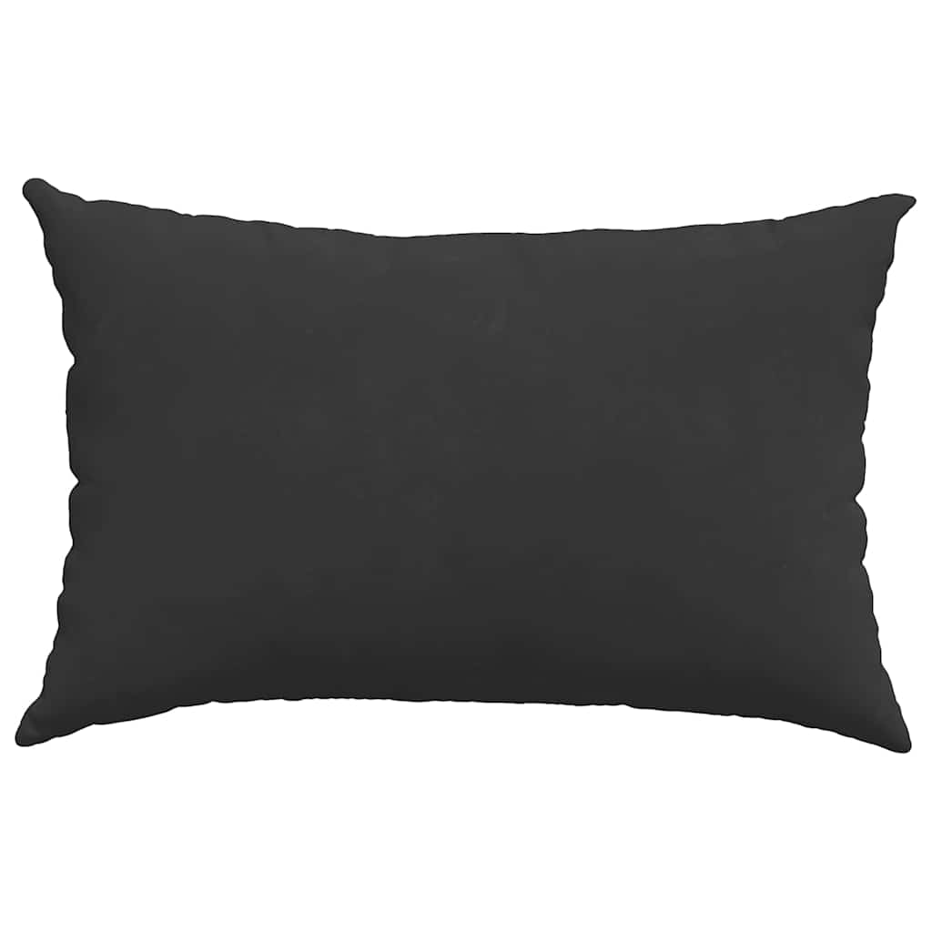 vidaXL Coussins de canapé 2 pcs Noir 60 x 40 cm Tissu