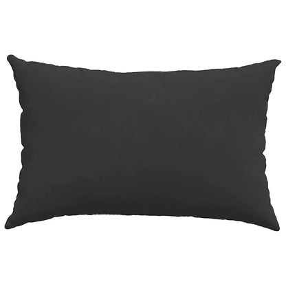 vidaXL Coussins de canapé 2 pcs Noir 60 x 40 cm Tissu