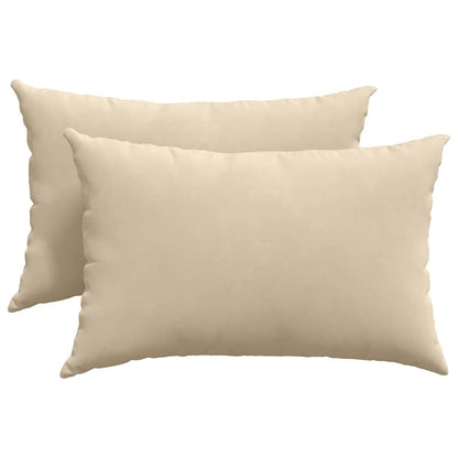 vidaXL Coussins de canapé 2 pcs Crème 60 x 40 cm Tissu