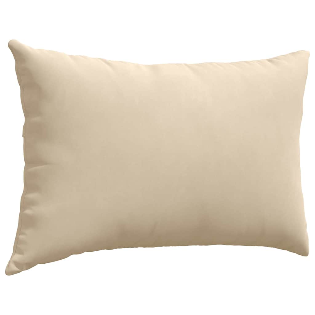 vidaXL Coussins de canapé 2 pcs Crème 60 x 40 cm Tissu