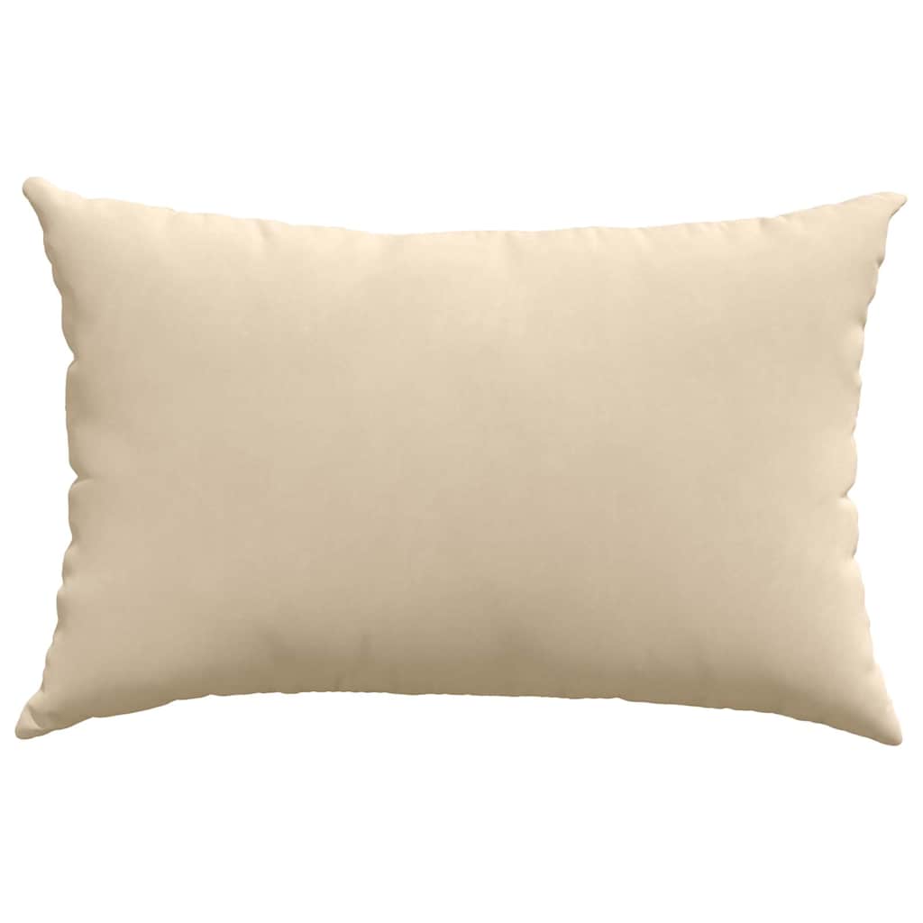 vidaXL Coussins de canapé 2 pcs Crème 60 x 40 cm Tissu