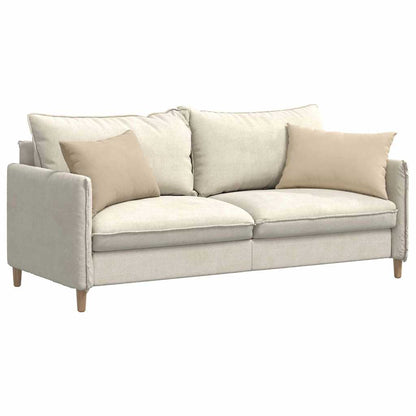 vidaXL Coussins de canapé 2 pcs Crème 60 x 40 cm Tissu