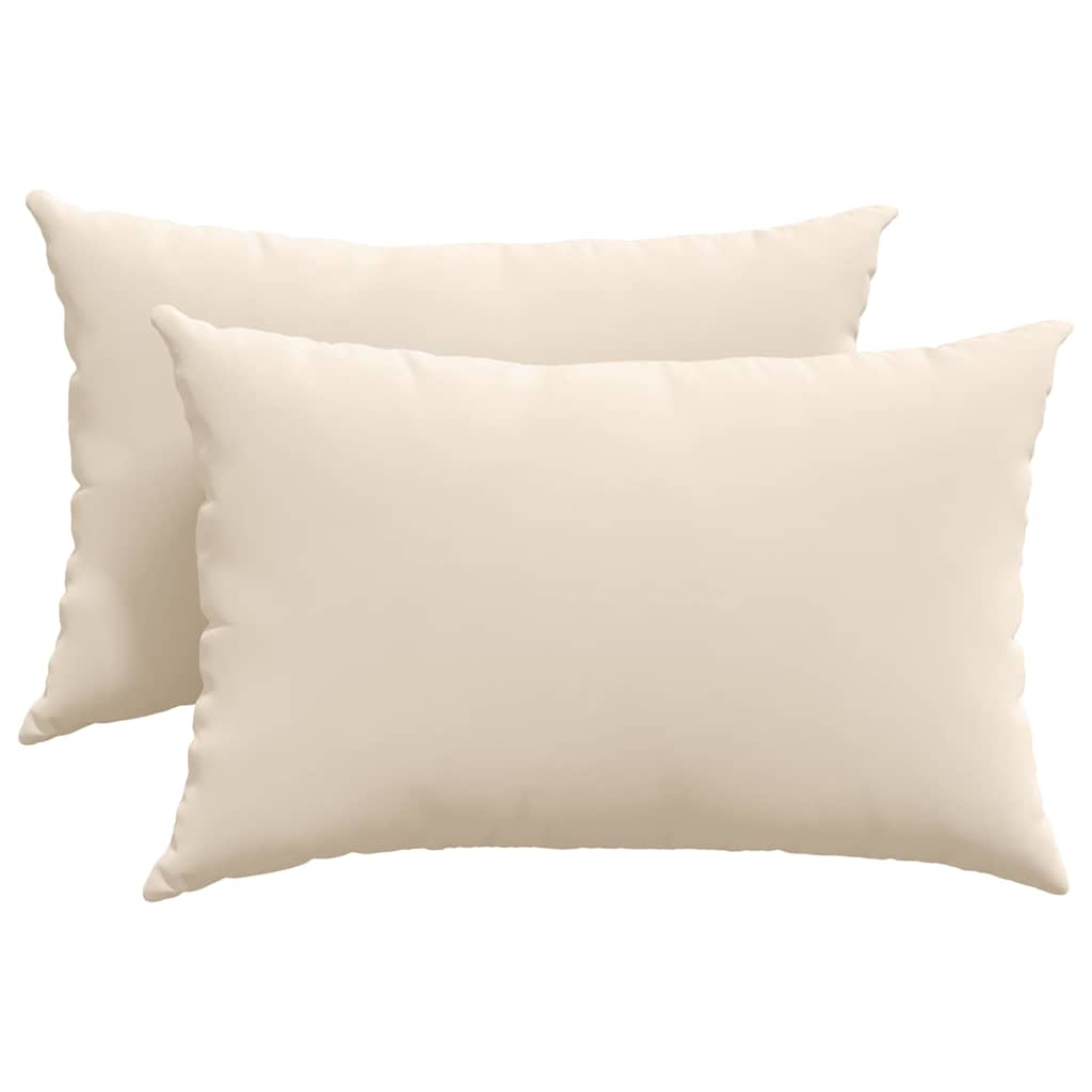 vidaXL Sofakissen 2 Stück Beige 60 x 40 cm Stoff