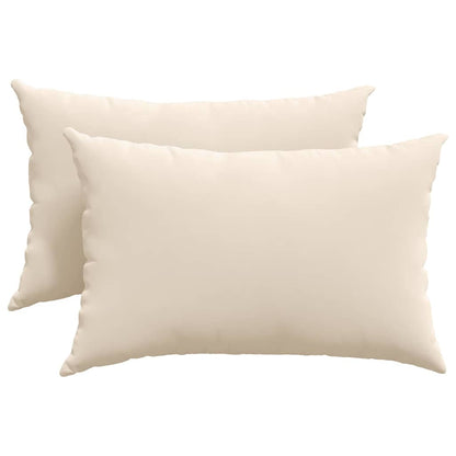 vidaXL Sofakissen 2 Stück Beige 60 x 40 cm Stoff