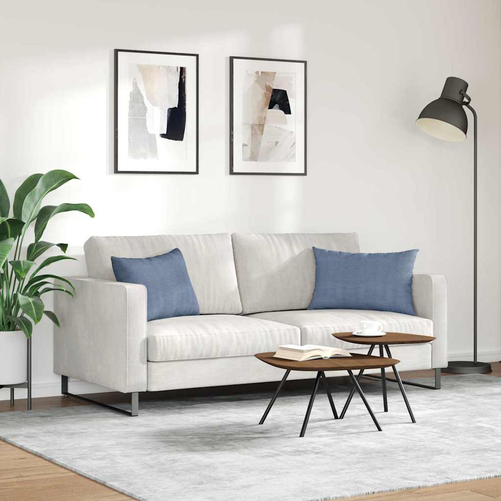vidaXL Sofakissen 2 Stück Blau 60 x 40 cm Cordstoff