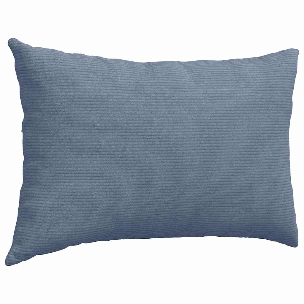 vidaXL Sofakissen 2 Stück Blau 60 x 40 cm Cordstoff