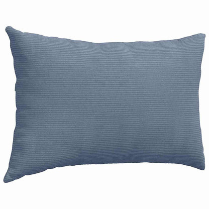 vidaXL Sofakissen 2 Stück Blau 60 x 40 cm Cordstoff