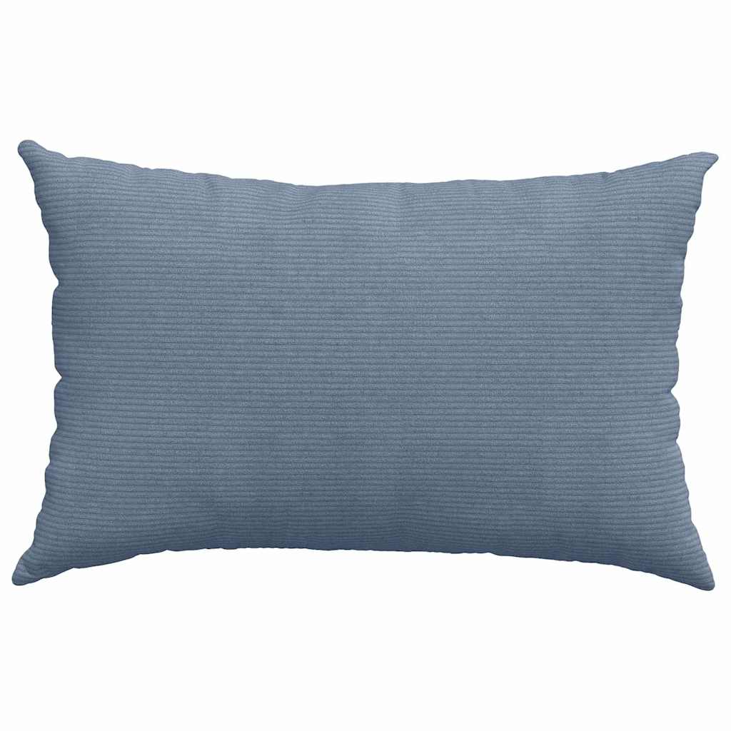 vidaXL Sofakissen 2 Stück Blau 60 x 40 cm Cordstoff