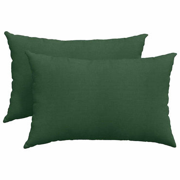 vidaXL Sofakissen 2 Stück Dunkelgrün 60 x 40 cm Cordstoff