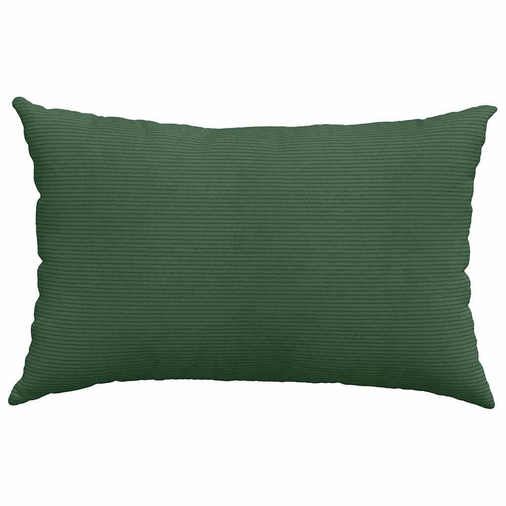 vidaXL Sofakissen 2 Stück Dunkelgrün 60 x 40 cm Cordstoff