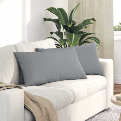 vidaXL Sofakissen 2 pcs Hellgrau 80 x 40 cm Stoff