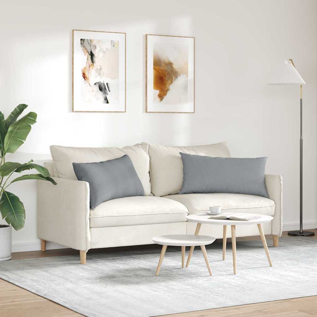 vidaXL Sofakissen 2 pcs Hellgrau 80 x 40 cm Stoff