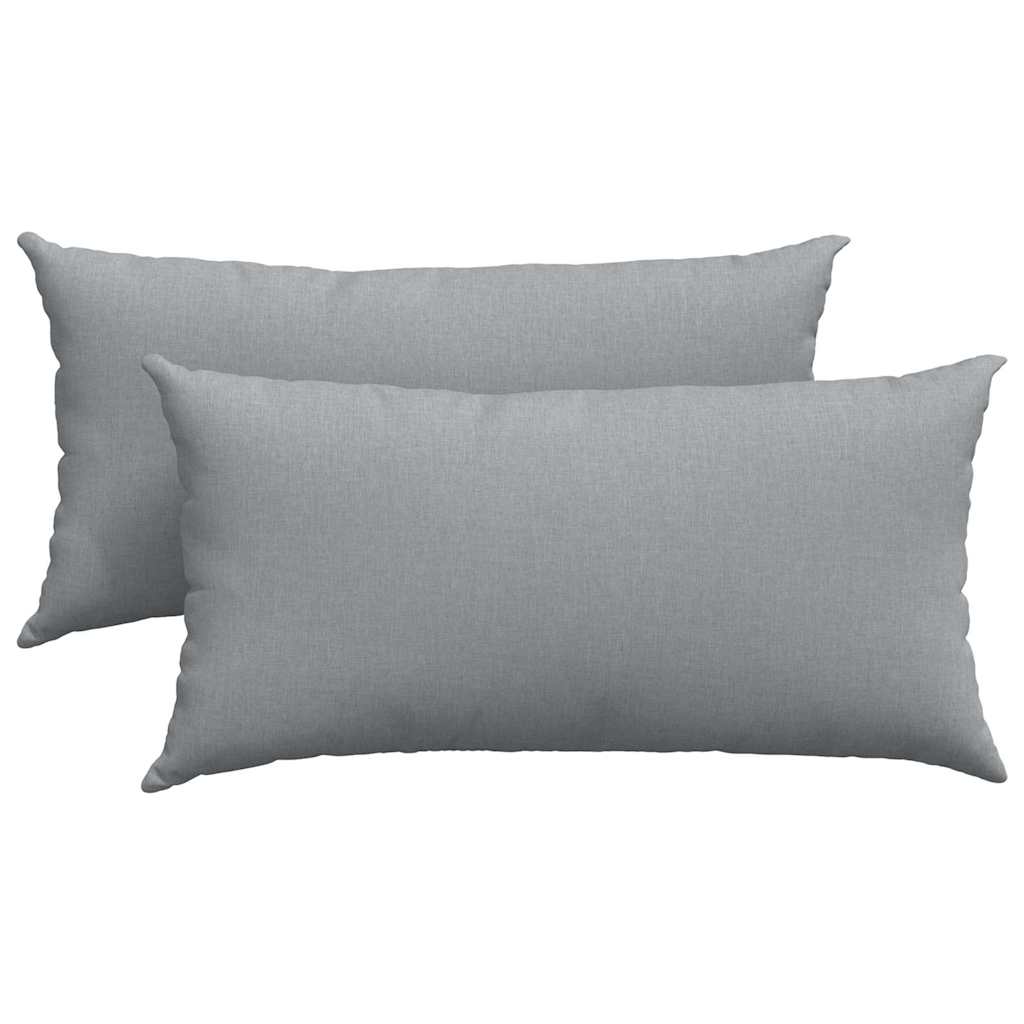 vidaXL Sofakissen 2 pcs Hellgrau 80 x 40 cm Stoff