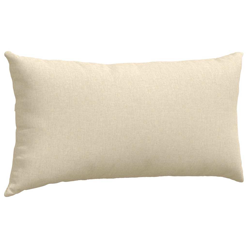 vidaXL Coussins de canapé 2 pcs Crème 80 x 40 cm Tissu