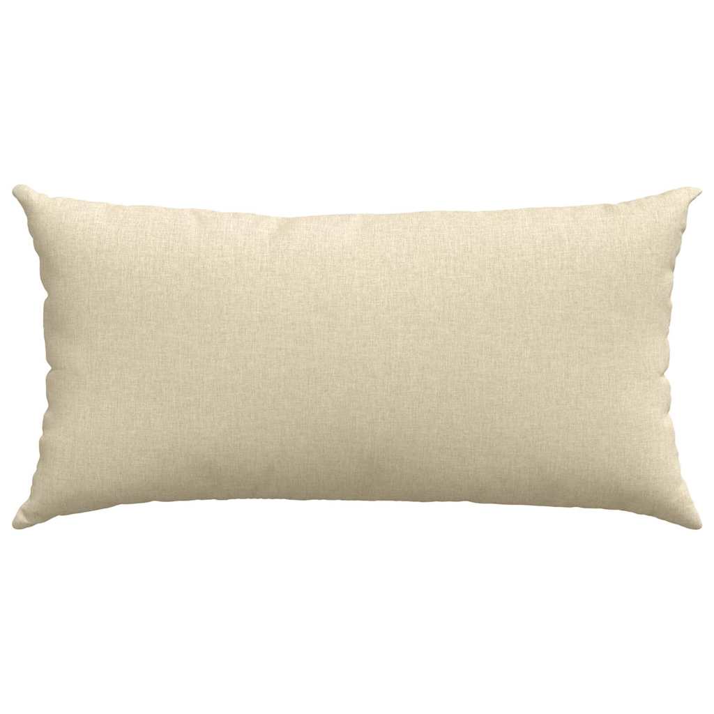 vidaXL Coussins de canapé 2 pcs Crème 80 x 40 cm Tissu