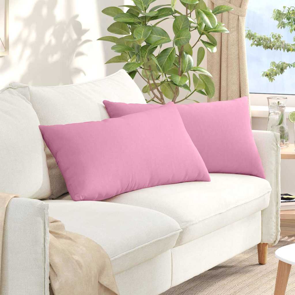 vidaXL Sofakissen 2 pcs Rosa 80 x 40 cm Stoff