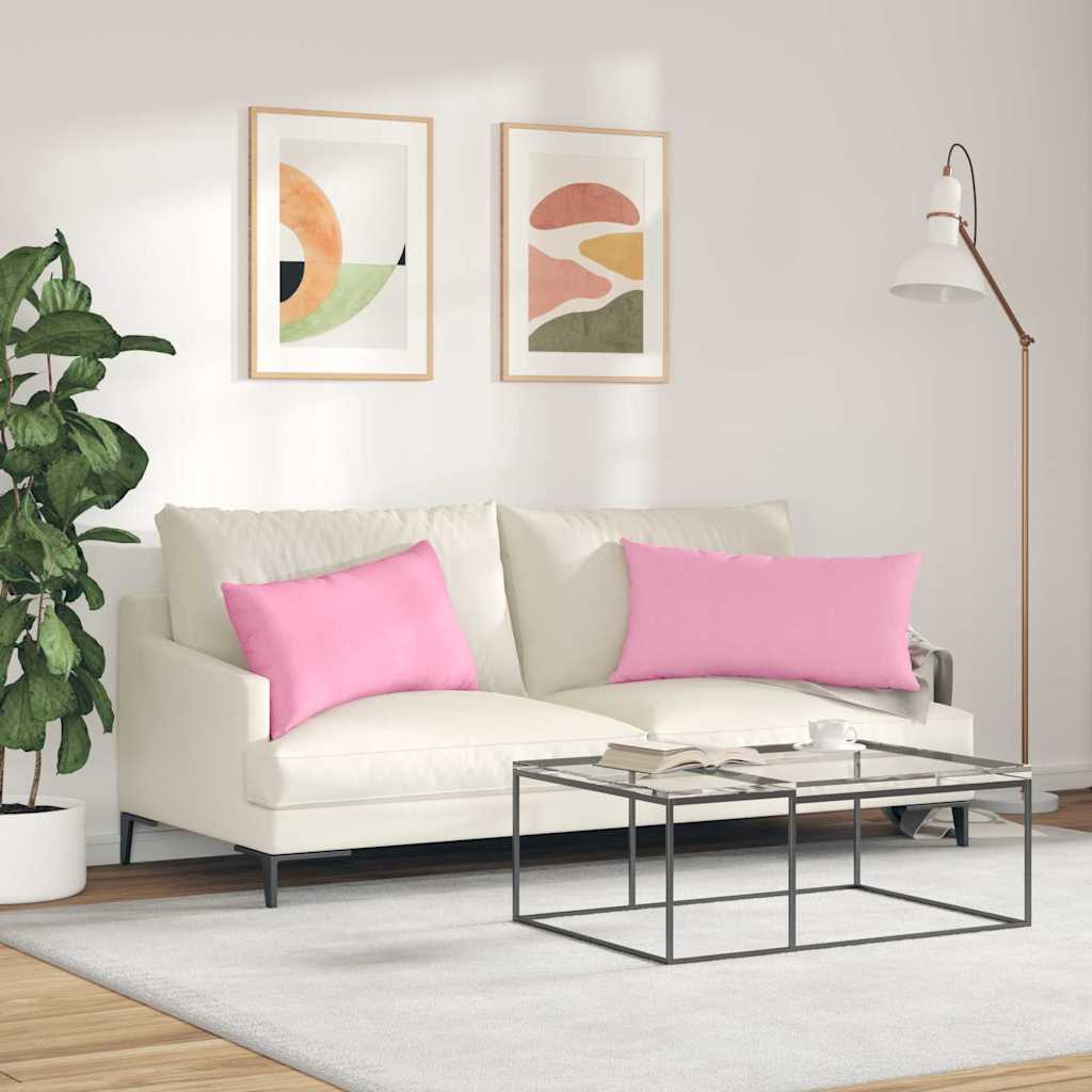 vidaXL Sofakissen 2 pcs Rosa 80 x 40 cm Stoff