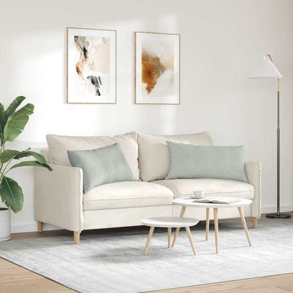 vidaXL Sofakissen 2 Stück Hellgrau 80 x 40 cm Cordstoff
