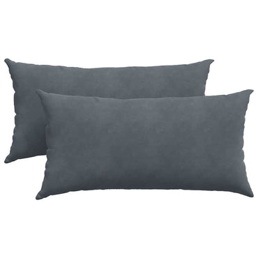 vidaXL Sofakissen 2 Stück Dunkelgrau 80 x 40 cm Cordstoff