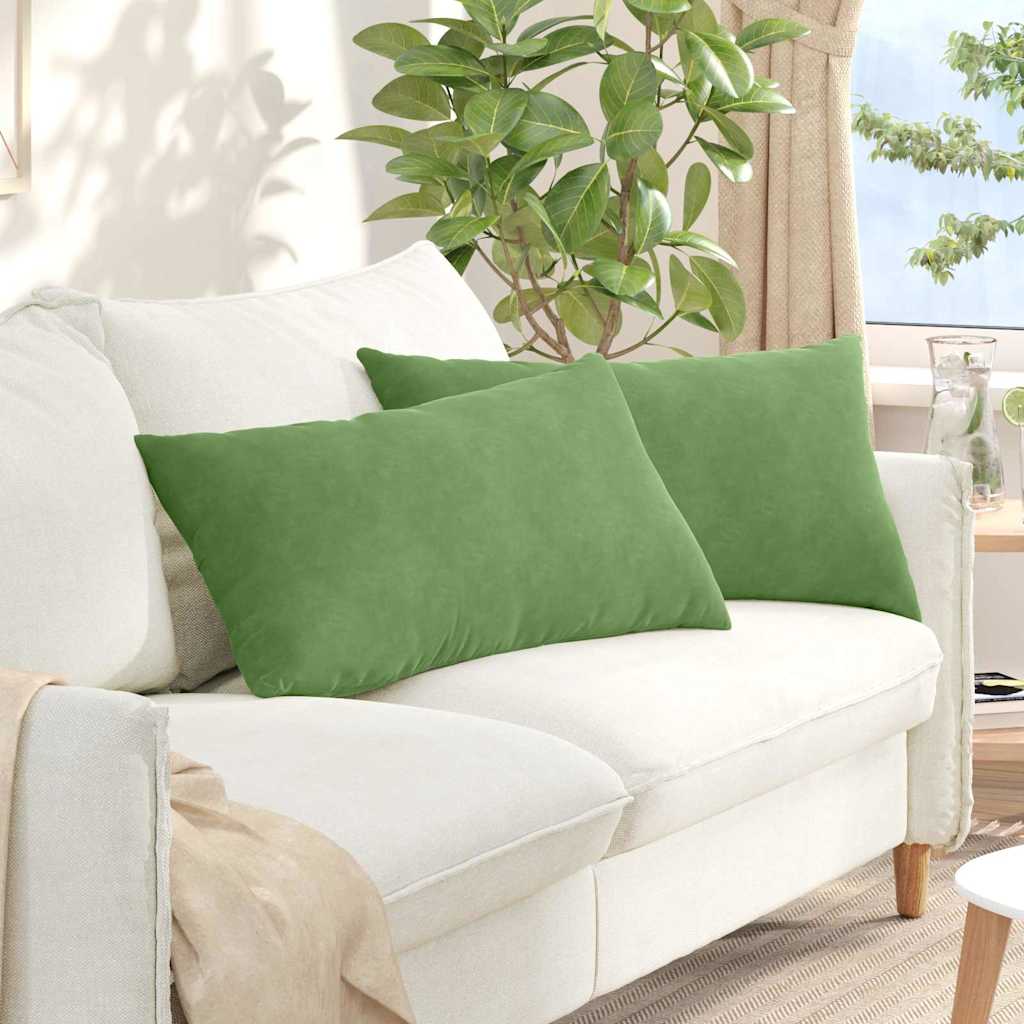 vidaXL Sofakissen 2 Stück Hellgrün 80 x 40 cm Cordstoff