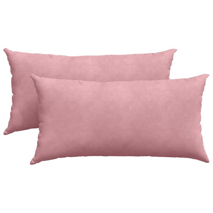 Sofakissen 2 Stück Rosa 80 x 40 cm Cordstoff