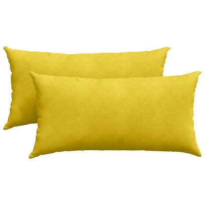 vidaXL Sofakissen 2 Stück Gelb 80 x 40 cm Cordstoff