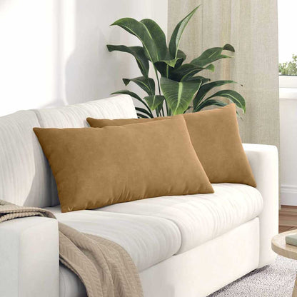 vidaXL Sofakissen 2 Stück Braun 80 x 40 cm Cordstoff