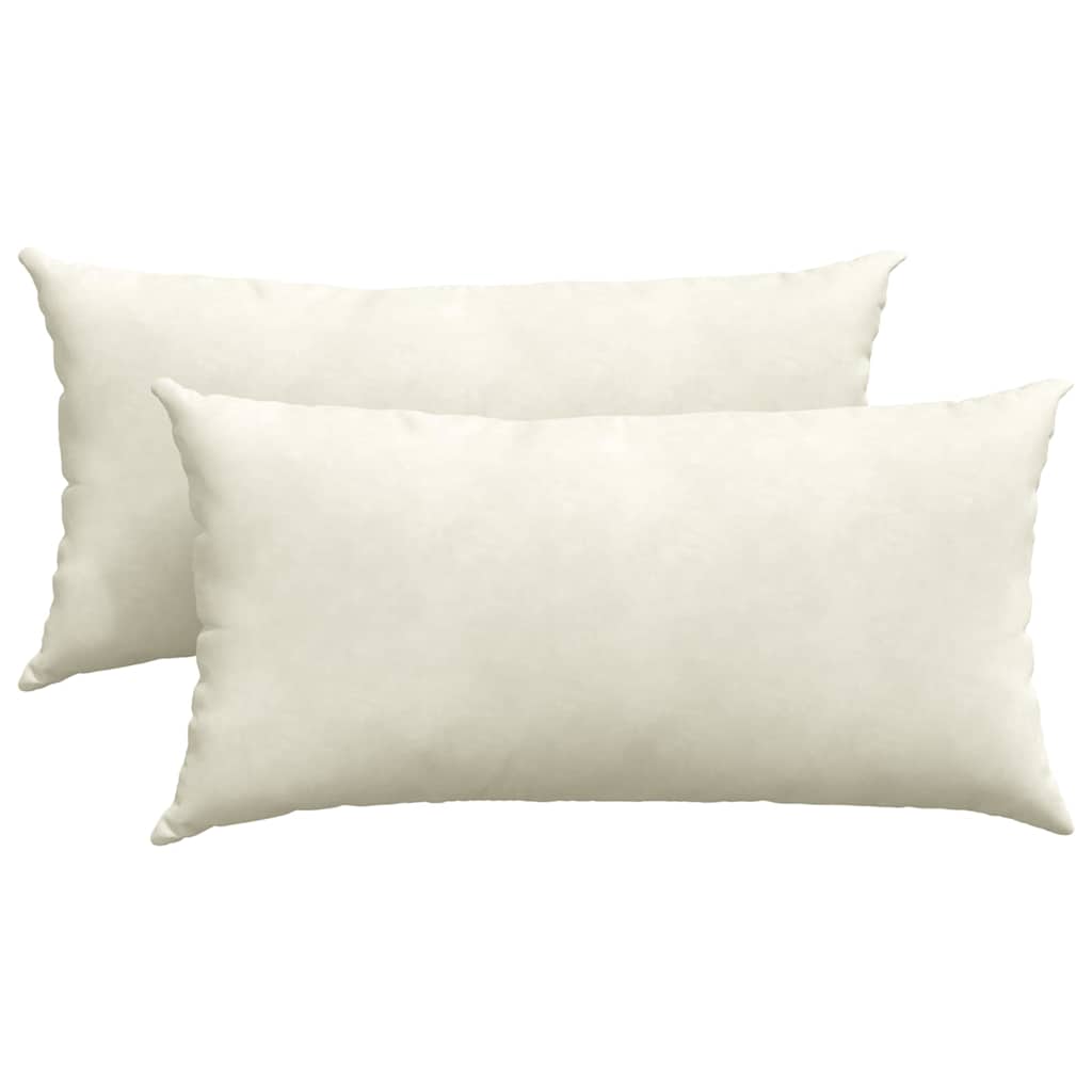 Sofakissen 2 Stück Creme 80 x 40 cm Cordstoff