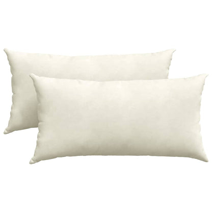 Sofakissen 2 Stück Creme 80 x 40 cm Cordstoff