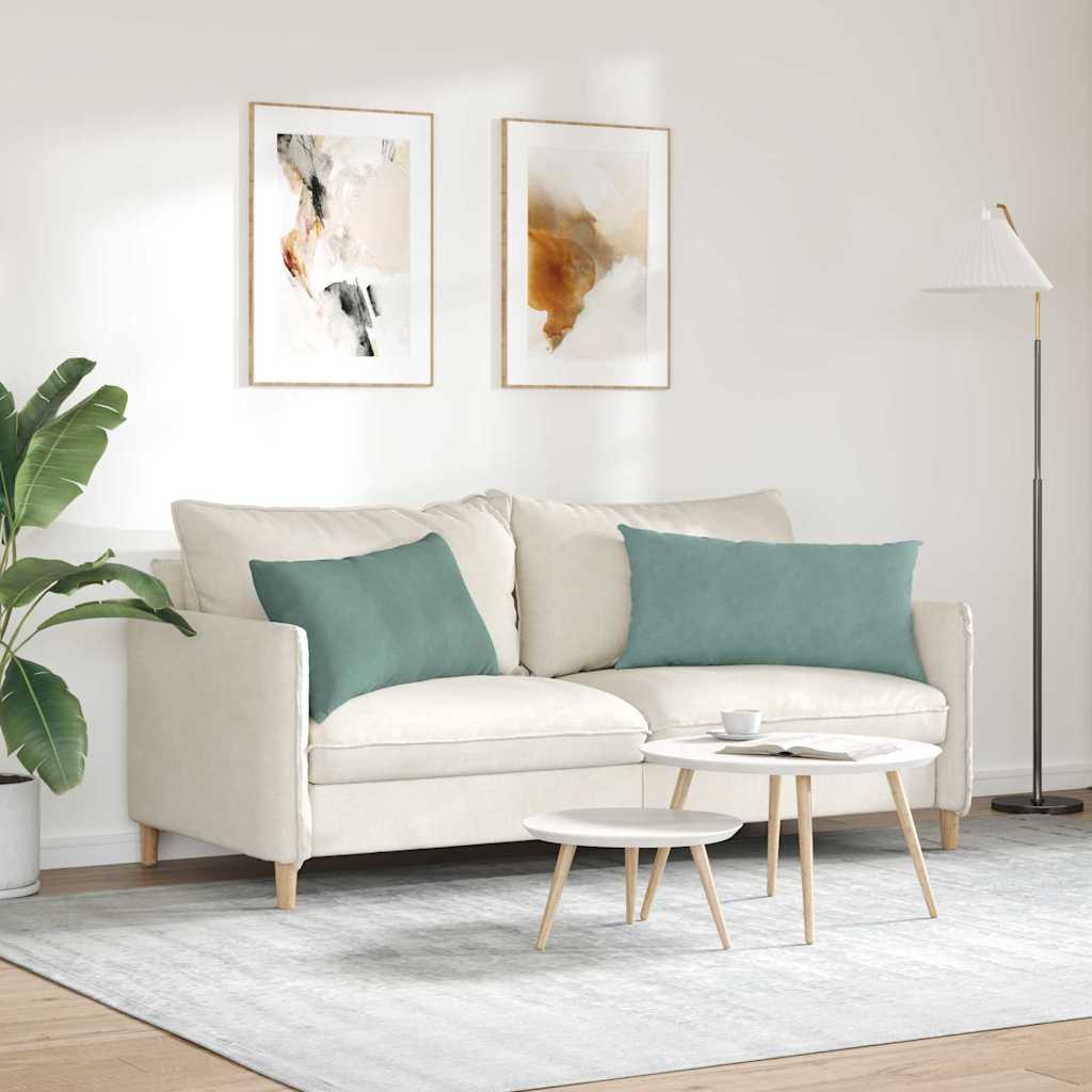 vidaXL Sofakissen 2 Stück Meergrün 80 x 40 cm Cordstoff