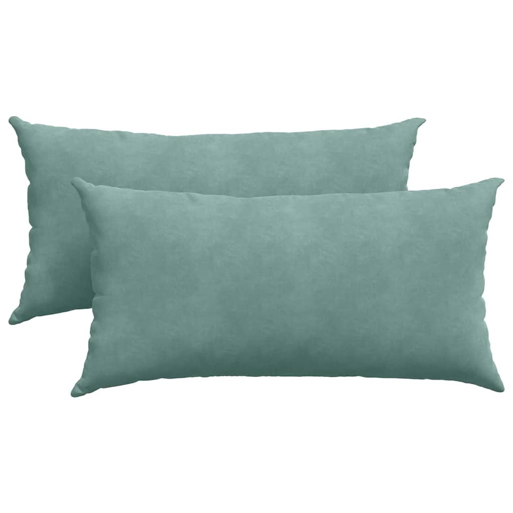 vidaXL Sofakissen 2 Stück Meergrün 80 x 40 cm Cordstoff
