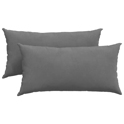 vidaXL Sofakissen 2 Stück Dunkelgrau 80 x 40 cm Stoff