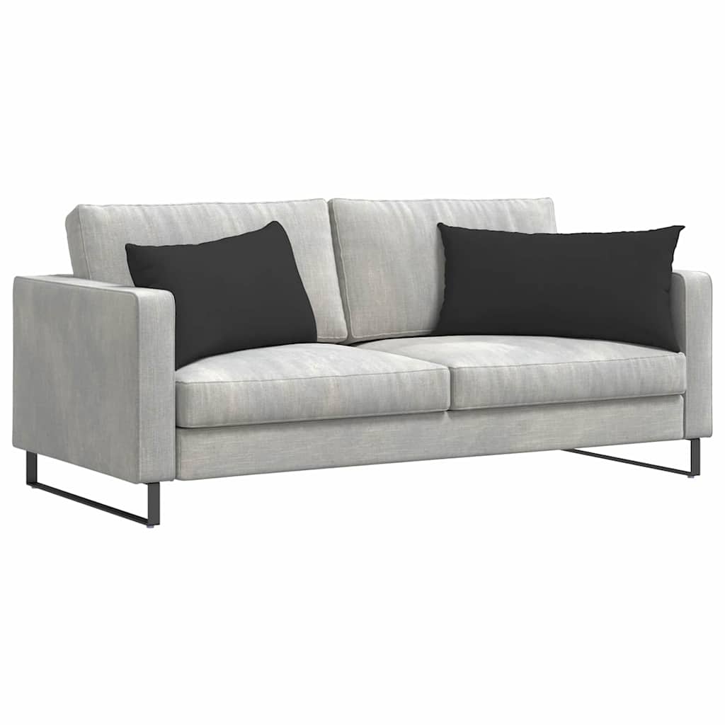 vidaXL Sofakissen 2 Stück Schwarz 80 x 40 cm Stoff