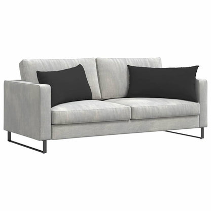 vidaXL Sofakissen 2 Stück Schwarz 80 x 40 cm Stoff