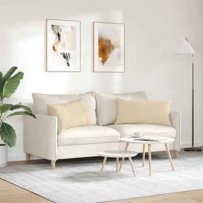 vidaXL Sofakissen 2 Stück Creme 80 x 40 cm Stoff