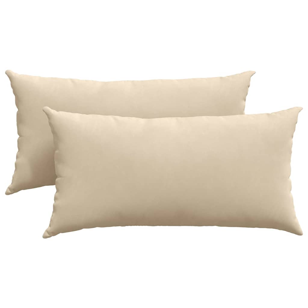 vidaXL Sofakissen 2 Stück Creme 80 x 40 cm Stoff