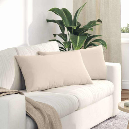 vidaXL Sofakissen 2 Stück Beige 80 x 40 cm Stoff