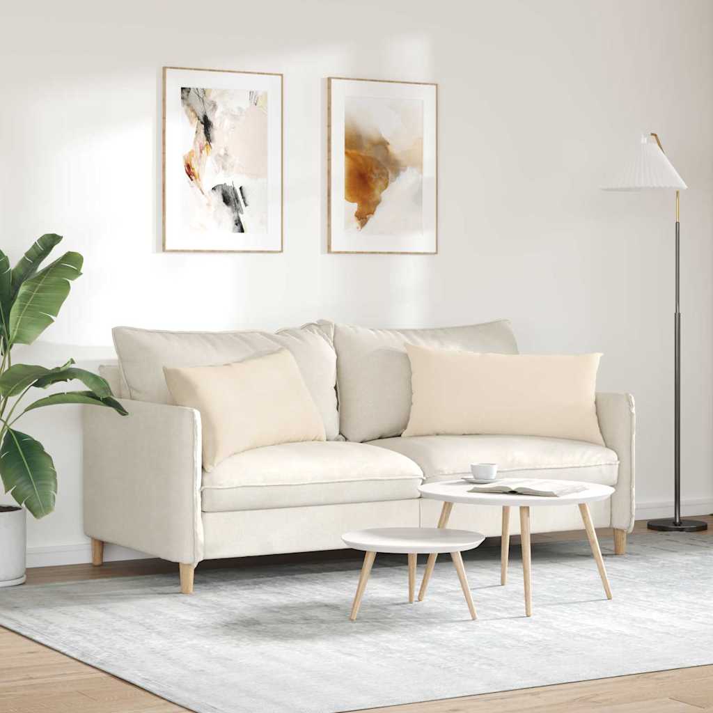 vidaXL Sofakissen 2 Stück Beige 80 x 40 cm Stoff