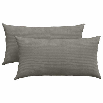 vidaXL Sofakissen 2 Stück Hellgrau 80 x 40 cm Cordstoff
