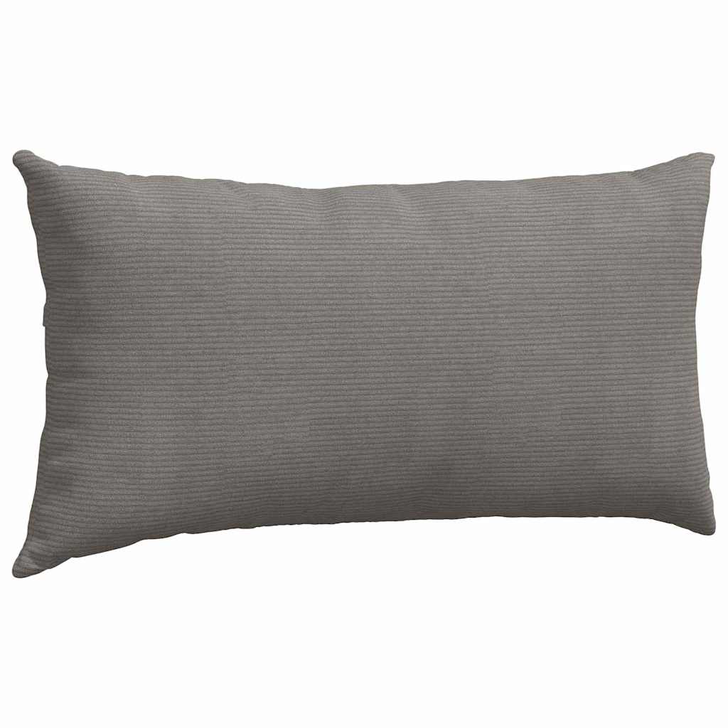vidaXL Sofakissen 2 Stück Hellgrau 80 x 40 cm Cordstoff