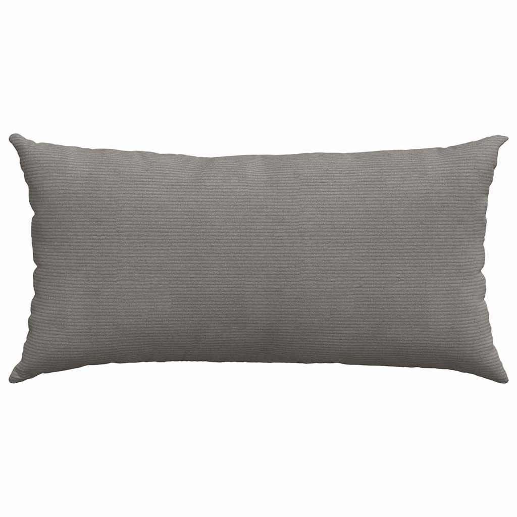 vidaXL Sofakissen 2 Stück Hellgrau 80 x 40 cm Cordstoff