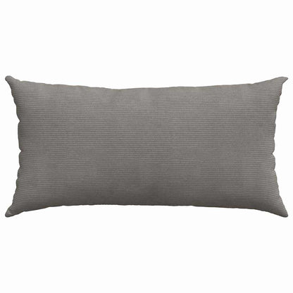 vidaXL Sofakissen 2 Stück Hellgrau 80 x 40 cm Cordstoff