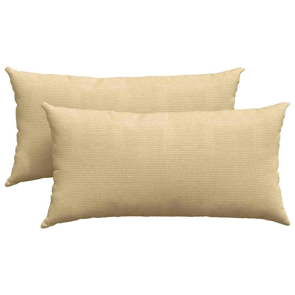 vidaXL Sofakissen 2 Stück Grau-Grün 80 x 40 cm Cordstoff