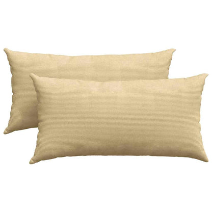 vidaXL Sofakissen 2 Stück Grau-Grün 80 x 40 cm Cordstoff